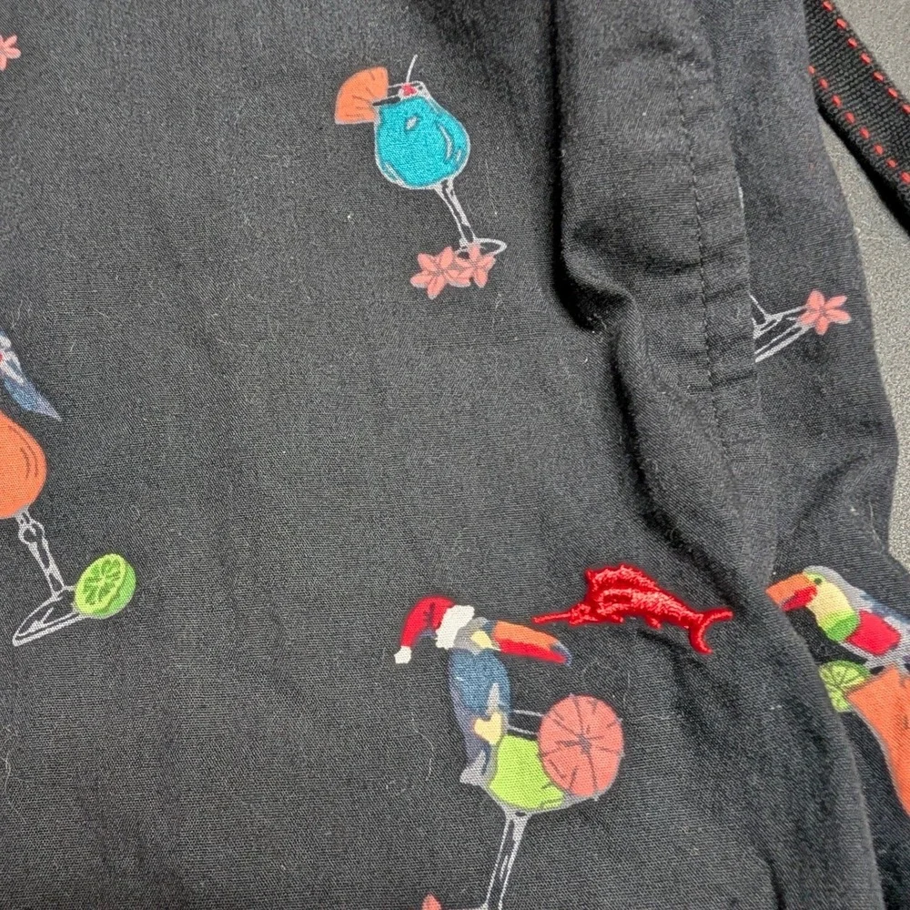 Tommy Bahama Mens Black Tropical Holiday Toucan Cocktail Cotton Pajama Pants XXL